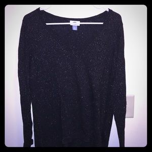 Black and gold shimmery sweater